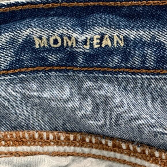 American Eagle Women's Ripped Mom Jean Distressed Jeans -  Size:  6 (Short) - Picture 12 of 15